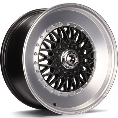 seventy9 SV-F 15 4x100 DMBLP - Matt Black Front Polished Lip Polished